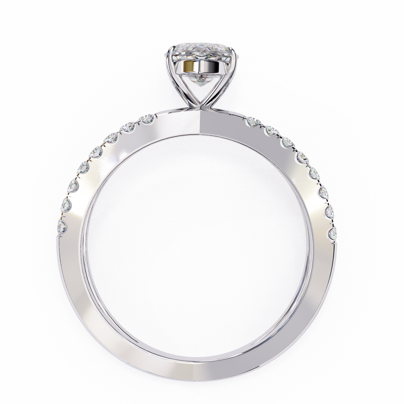 14k IGI certified marquise ring with E-F color VVS-VS clarity diamonds 84