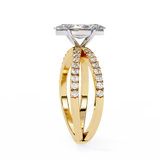 14k IGI certified marquise ring with E-F color VVS-VS clarity diamonds 84