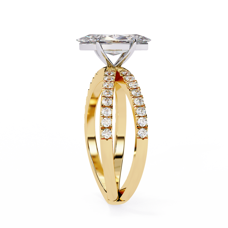 14k IGI certified marquise ring with E-F color VVS-VS clarity diamonds 84