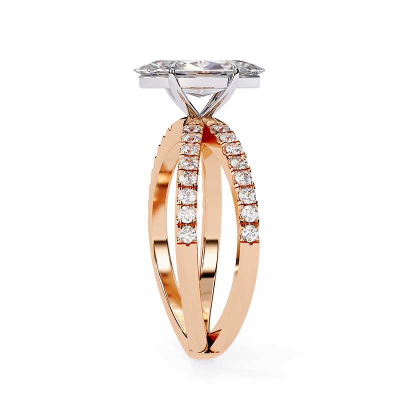 14k IGI certified marquise ring with E-F color VVS-VS clarity diamonds 84
