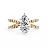 14k IGI certified marquise ring with E-F color VVS-VS clarity diamonds 84