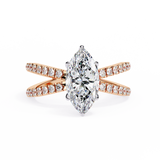 14k IGI certified marquise ring with E-F color VVS-VS clarity diamonds 84