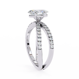 14k IGI certified oval ring with E-F color VVS-VS clarity diamonds 85