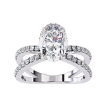 14k IGI certified oval ring with E-F color VVS-VS clarity diamonds 85