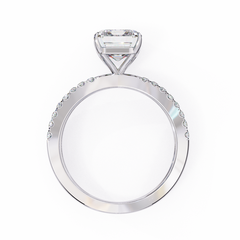 14k IGI certified emerald ring with E-F color VVS-VS clarity diamonds 86
