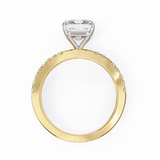14k IGI certified radiant ring with E-F color VVS-VS clarity diamonds 87