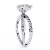 14k IGI certified pear ring with E-F color VVS-VS clarity diamonds 88