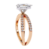 14k IGI certified pear ring with E-F color VVS-VS clarity diamonds 88