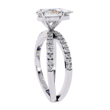 14k IGI certified pear ring with E-F color VVS-VS clarity diamonds 94