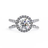 14k IGI certified round ring with E-F color VVS-VS clarity diamonds 91
