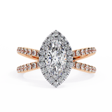 14k IGI certified marquise ring with E-F color VVS-VS clarity diamonds 93