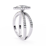 14k IGI certified marquise ring with E-F color VVS-VS clarity diamonds 93