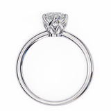 14k IGI certified oval ring with E-F color VVS-VS clarity diamonds 96