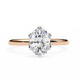 14k IGI certified oval ring with E-F color VVS-VS clarity diamonds 96