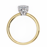14k IGI certified oval ring with E-F color VVS-VS clarity diamonds 96