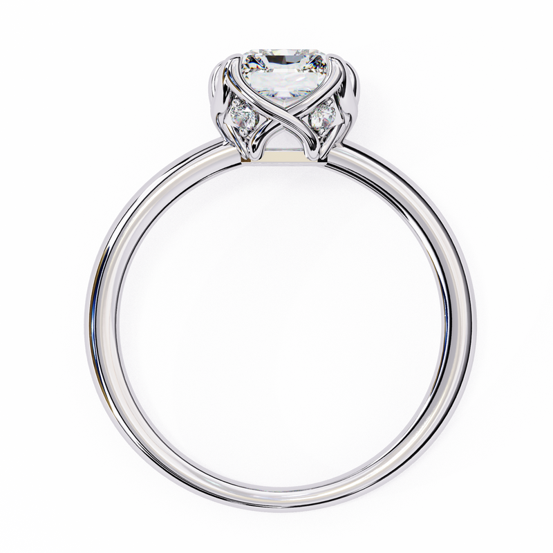 14k IGI certified emerald ring with E-F color VVS-VS clarity diamonds 97