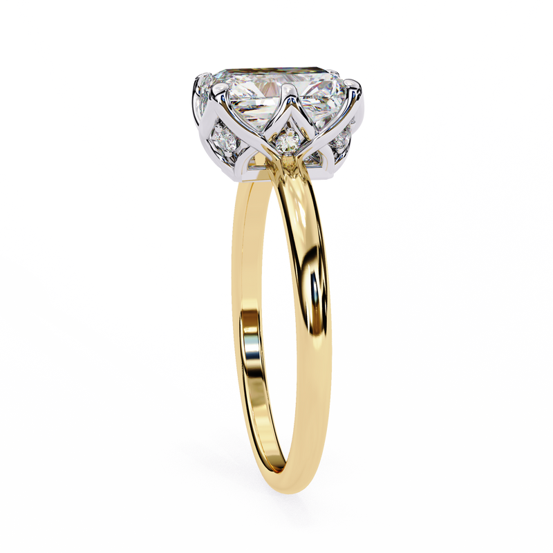 14k IGI certified emerald ring with E-F color VVS-VS clarity diamonds 97
