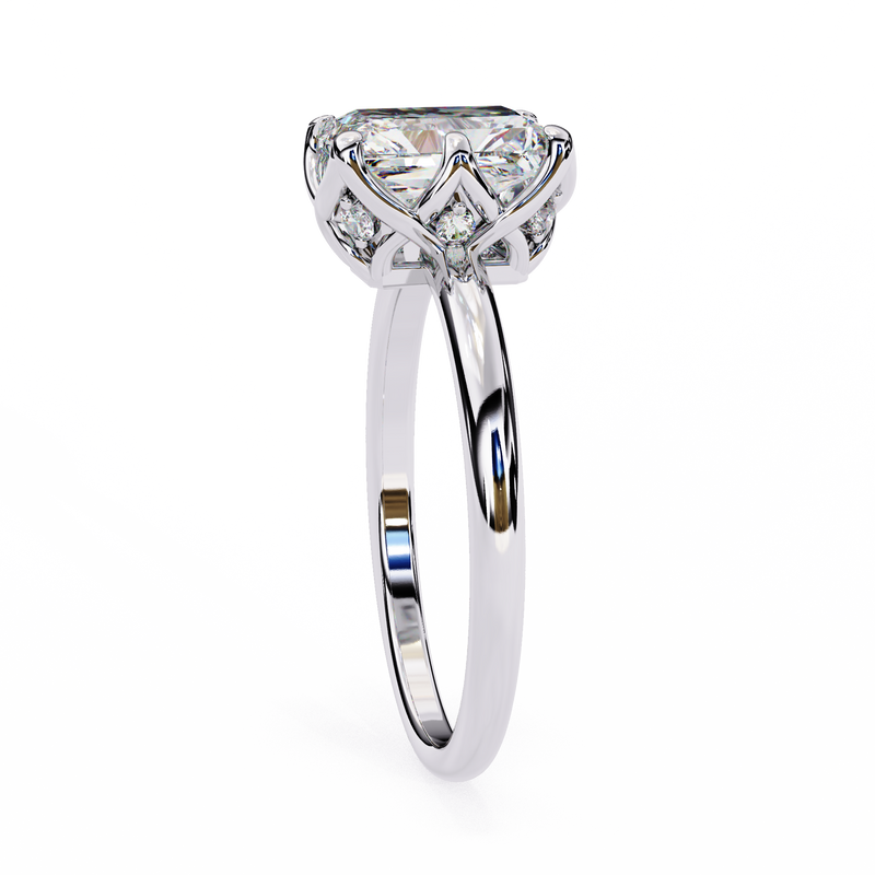 14k IGI certified emerald ring with E-F color VVS-VS clarity diamonds 97