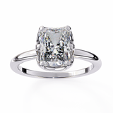 14k IGI certified radiant ring with E-F color VVS-VS clarity diamonds 98
