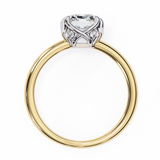 14k IGI certified radiant ring with E-F color VVS-VS clarity diamonds 98