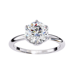 14k IGI certified round ring with E-F color VVS-VS clarity diamonds 99