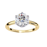 14k IGI certified round ring with E-F color VVS-VS clarity diamonds 99