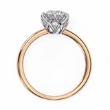 14k IGI certified round ring with E-F color VVS-VS clarity diamonds 99