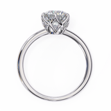 14k IGI certified round ring with E-F color VVS-VS clarity diamonds 99