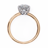 14k IGI certified round ring with E-F color VVS-VS clarity diamonds 99