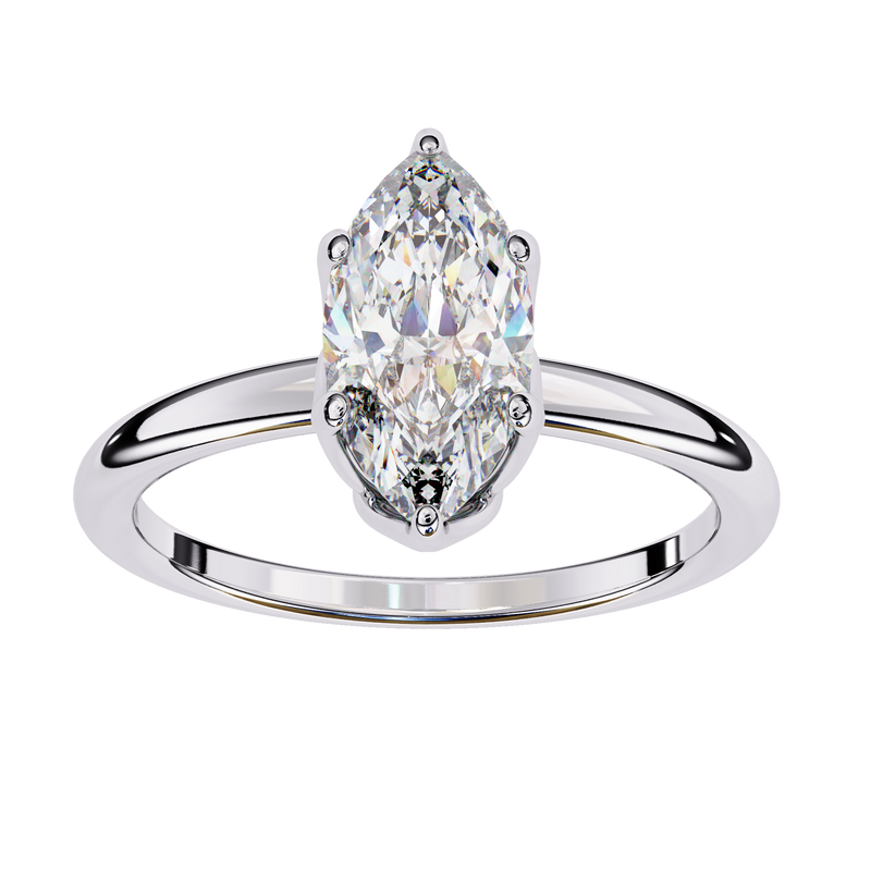 14k IGI certified marquise ring with E-F color VVS-VS clarity diamonds 101