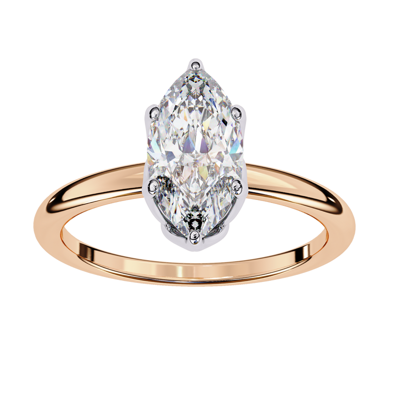 14k IGI certified marquise ring with E-F color VVS-VS clarity diamonds 101
