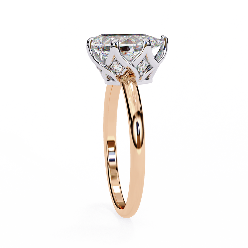 14k IGI certified marquise ring with E-F color VVS-VS clarity diamonds 101