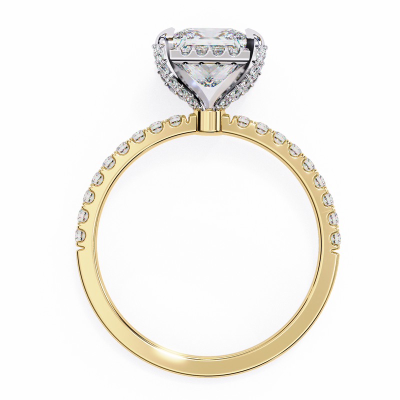 14k IGI certified princess ring with E-F color VVS-VS clarity diamonds 102