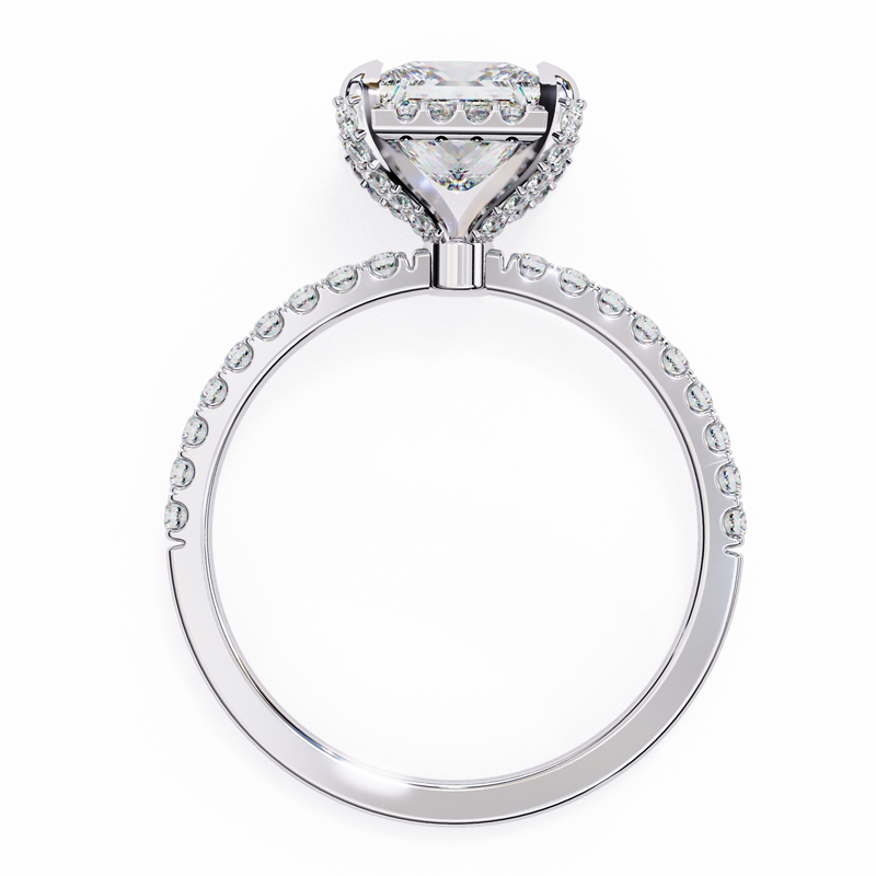 14k IGI certified princess ring with E-F color VVS-VS clarity diamonds 102