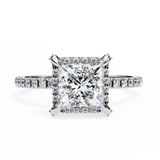 14k IGI certified princess ring with E-F color VVS-VS clarity diamonds 102