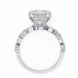 14k IGI certified princess ring with E-F color VVS-VS clarity diamonds 103
