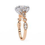14k IGI certified princess ring with E-F color VVS-VS clarity diamonds 104