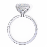 14k IGI certified princess ring with E-F color VVS-VS clarity diamonds 106