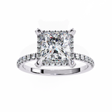 14k IGI certified princess ring with E-F color VVS-VS clarity diamonds 106