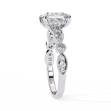 14k IGI certified princess ring with E-F color VVS-VS clarity diamonds 107
