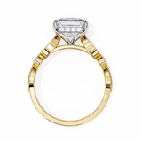 14k IGI certified princess ring with E-F color VVS-VS clarity diamonds 107