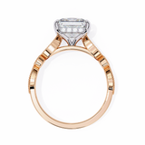 14k IGI certified princess ring with E-F color VVS-VS clarity diamonds 107