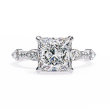 14k IGI certified princess ring with E-F color VVS-VS clarity diamonds 108
