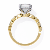 14k IGI certified princess ring with E-F color VVS-VS clarity diamonds 108