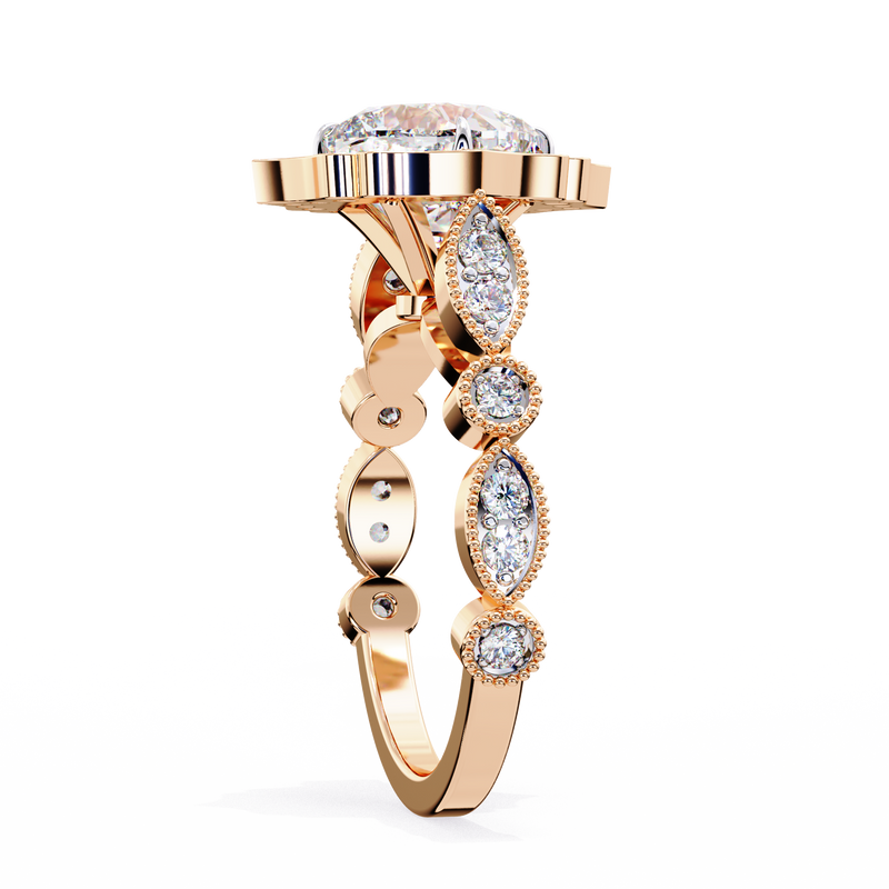 14k IGI certified cushion ring with E-F color VVS-VS clarity diamonds 114