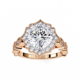 14k IGI certified cushion ring with E-F color VVS-VS clarity diamonds 114