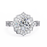 14k IGI certified cushion ring with E-F color VVS-VS clarity diamonds 114