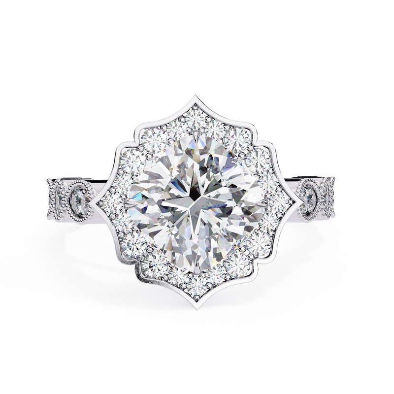 14k IGI certified cushion ring with E-F color VVS-VS clarity diamonds 114