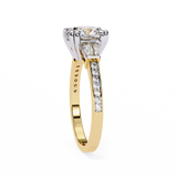 14k IGI certified cushion ring with E-F color VVS-VS clarity diamonds 117