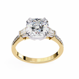 14k IGI certified cushion ring with E-F color VVS-VS clarity diamonds 117